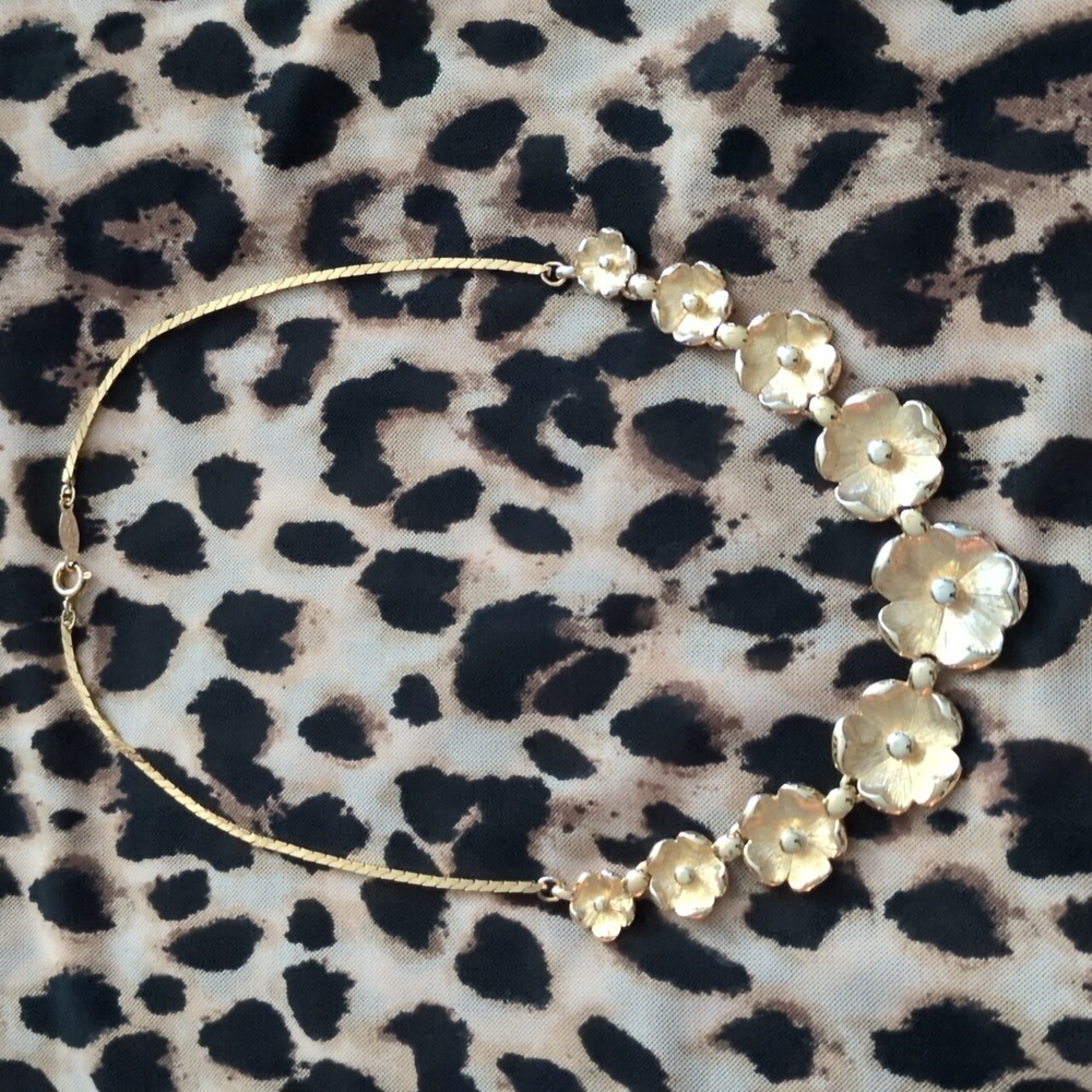 Napier Elegant Gold Floral Necklace